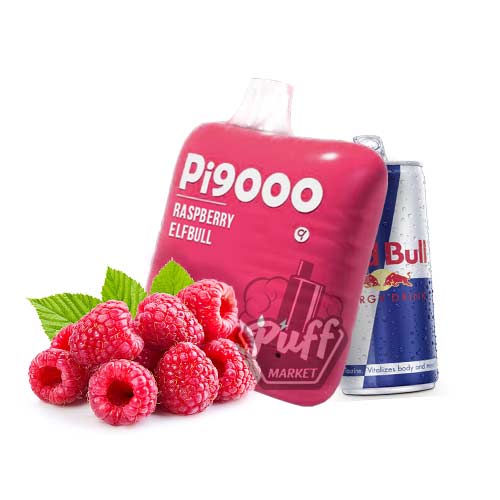 Elf Bar Pi9000 Raspberry Elfbull satın al - Ahududu ve enerji içeceği aromalı puff bar